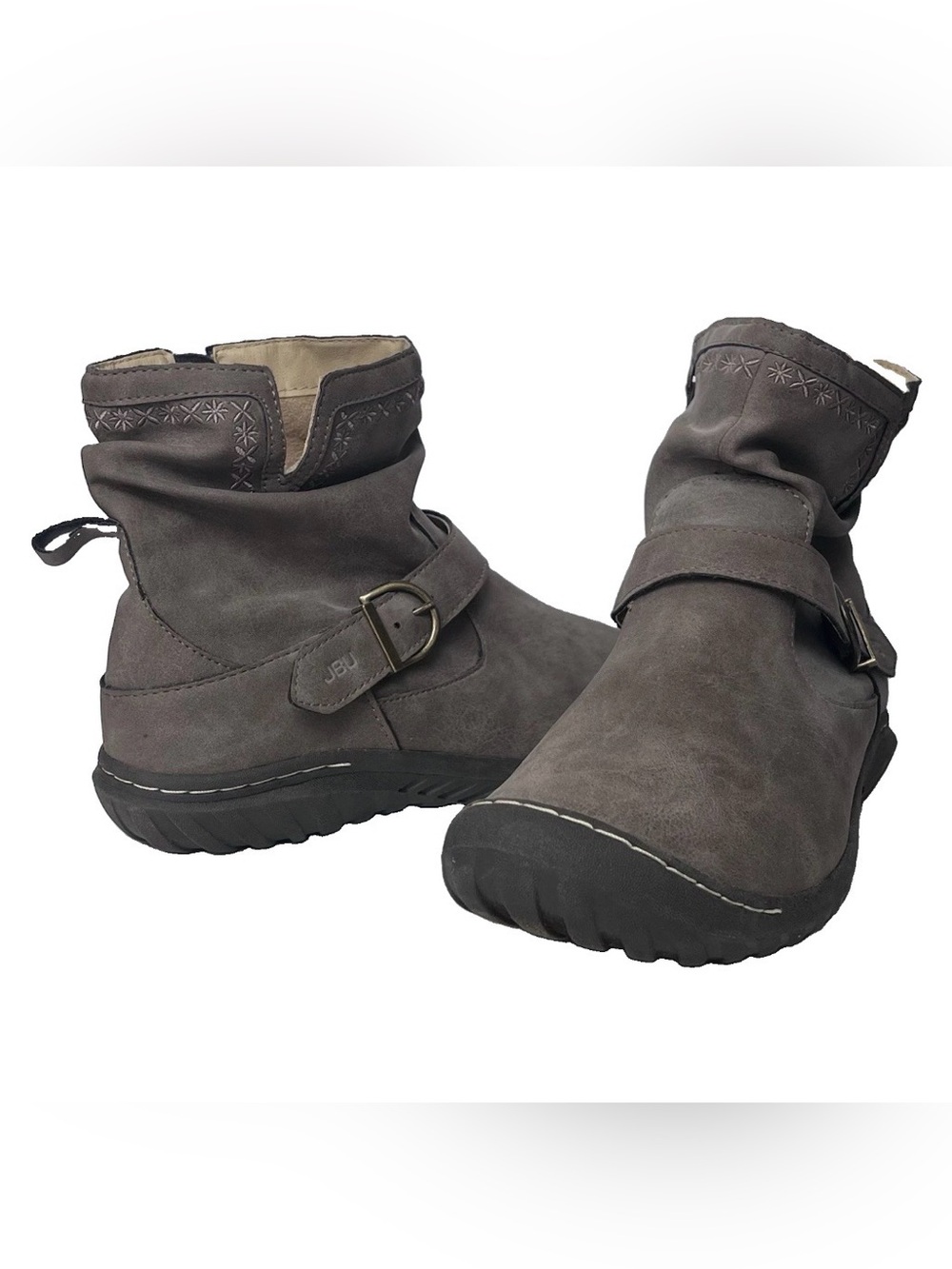 JBU by JAMBU Dottie Weather Ready Ankle Boots Grey Taupe Suede Women’s Size 9